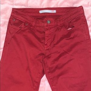 Red jeans